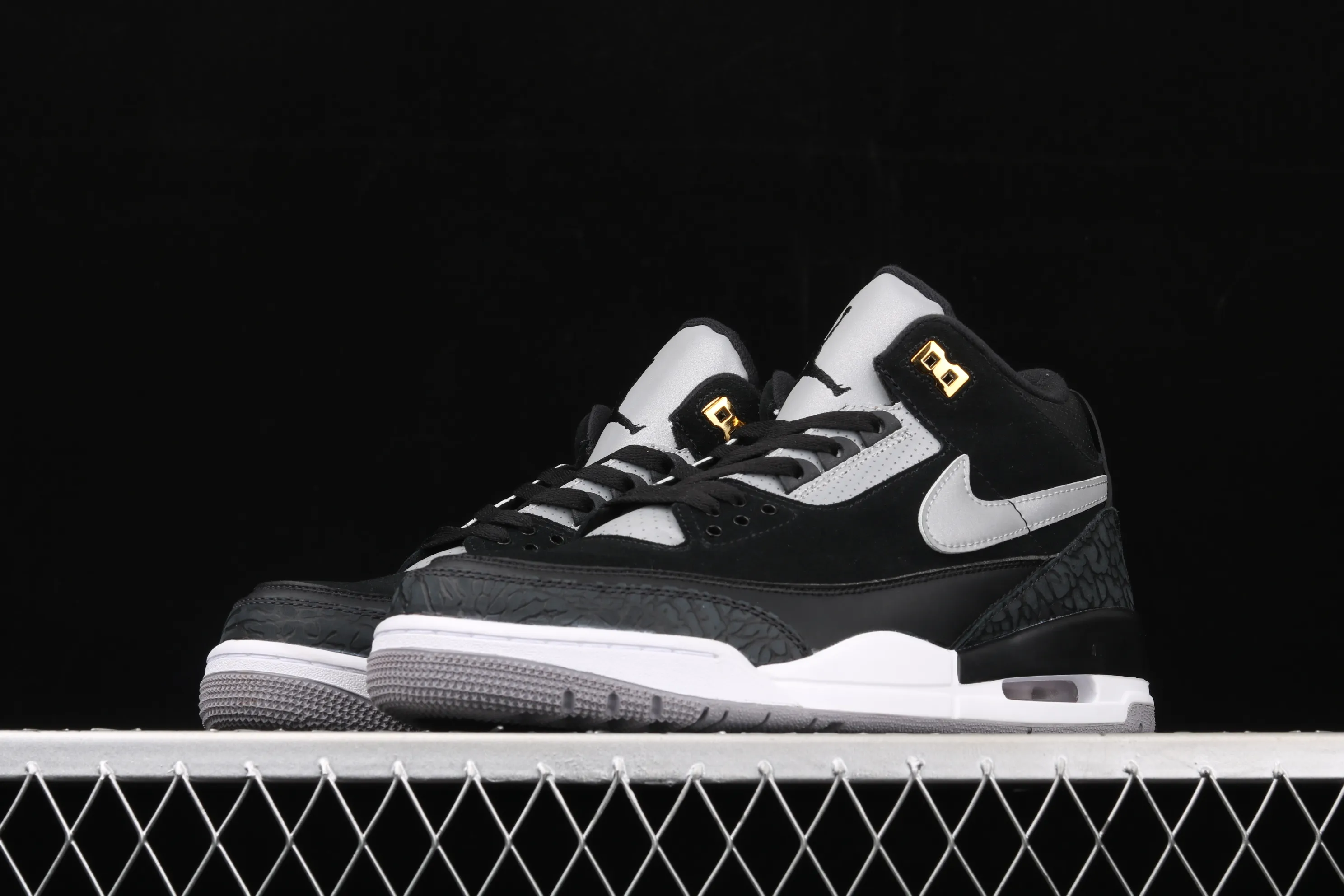 All categories Air Jordan Jordan series basketball shoes Air Jordan 3 Air Jordan 3 Retro Tinker AJ3 Joe 3 reflective black cement CK4348-007